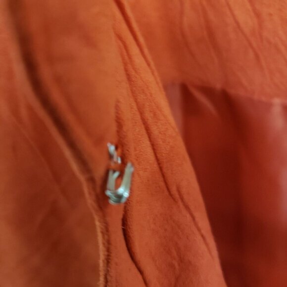 Alfred Dunner Orange Studded Lined Jacket Sz 10 - Picture 4 of 5